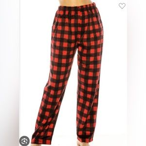Plaid Red and Black Women's Pants